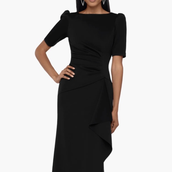 Scuba Crepe Gown - Picture 1 of 4